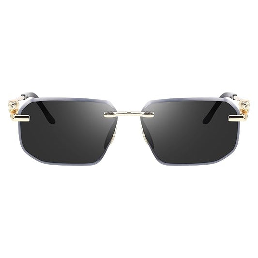 ELEGANCE Rimless Rectanglular Sunglasses For Men