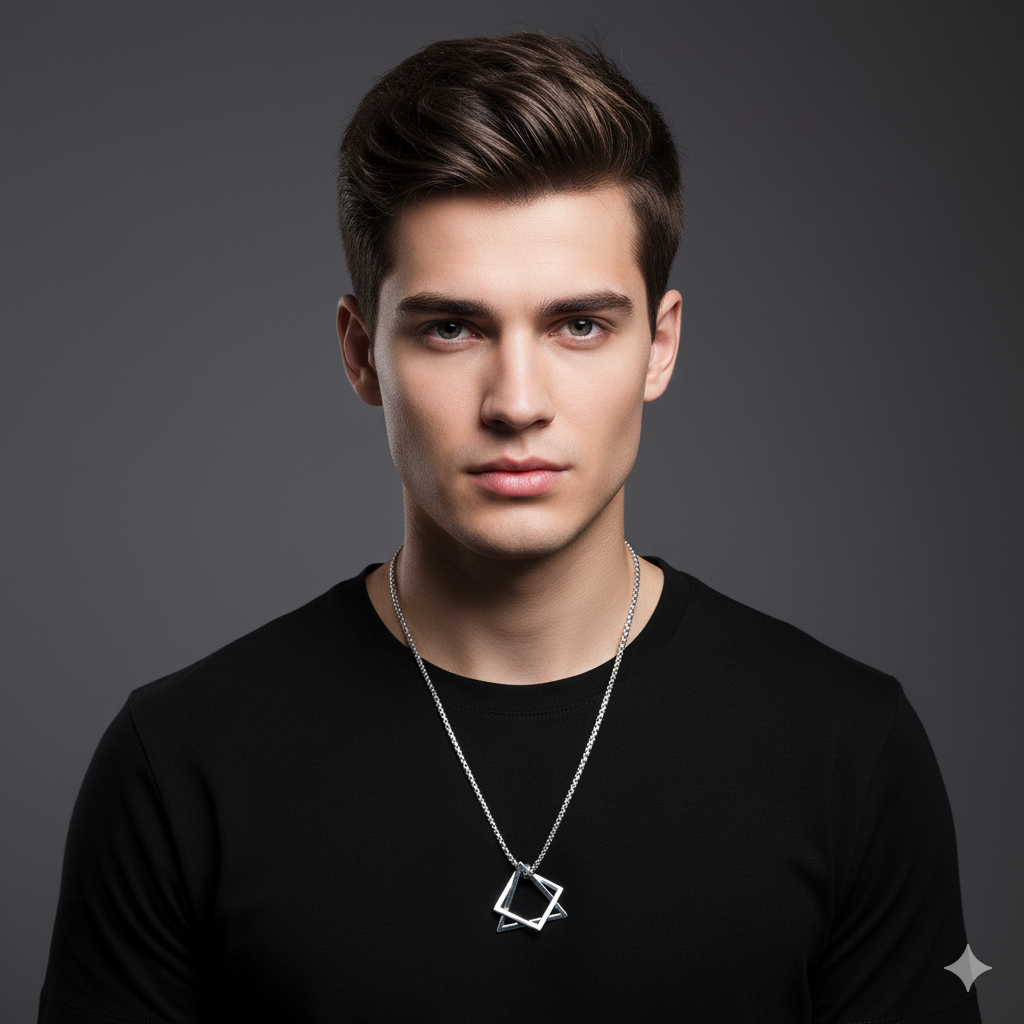 Geometric Stainless Steel  Pendant For Mens