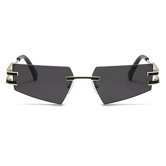 Rimless Rectangular Sunglasses for Men