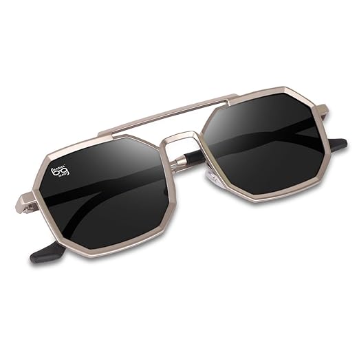 Polarized Hexagonal Sunglasses for Men